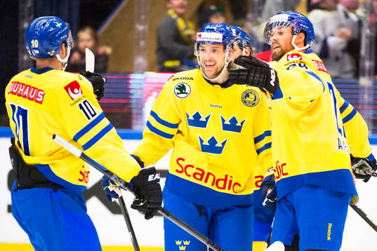Sveriges Johan Fransson, Tom Wandell och Dick Axelsson