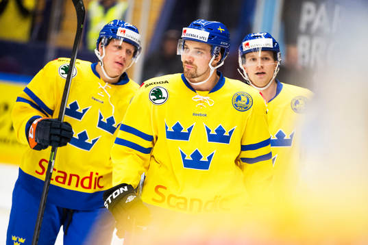 Sveriges Niclas Lundgren, Johan Fransson och Ted Brithén