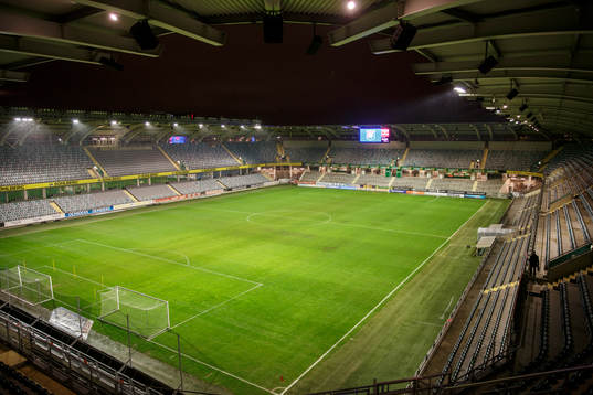 Gamla Ullevi innan fotbollsmatchen i kvalet till Superettan