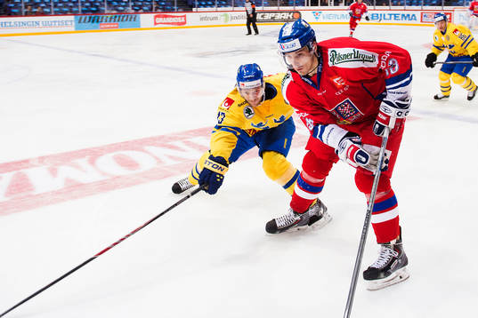Sveriges Tom Wandell och Tjeckiens Tomas Kubalik