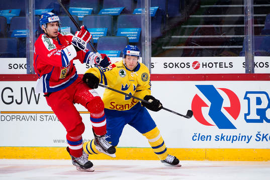 Tjeckiens Tomas Kubalik och Sveriges Linus Klasen