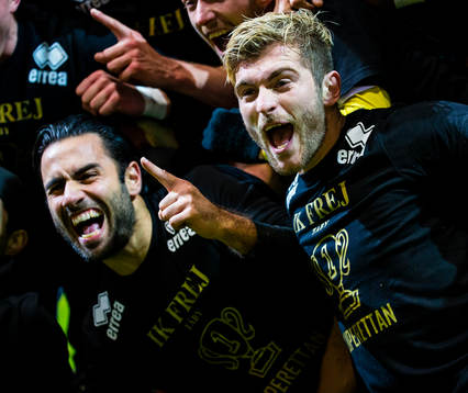 Frejs målvakt Marko Atanackovic  och Christophe Lallet