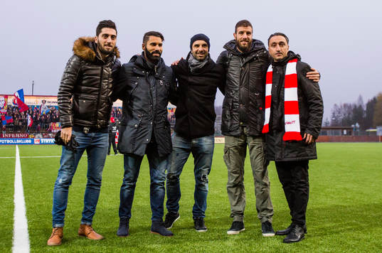 Hammarbys spelare Nahir Besara, Stefan Batan, Kennedy