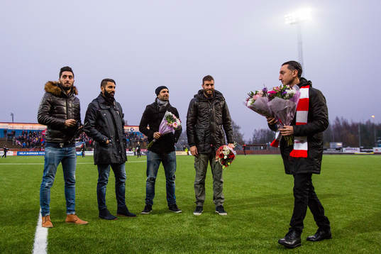 Hammarbys spelare Nahir Besara, Stefan Batan, Kennedy
