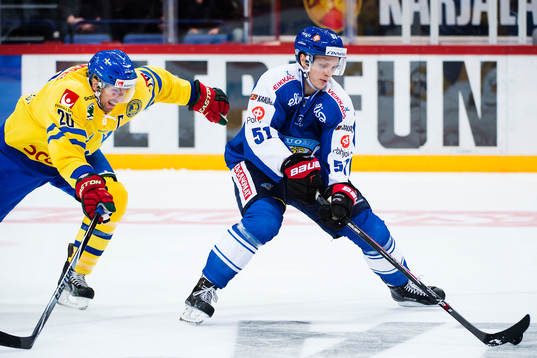 Sveriges Joel Lundqvist och Finlands Kristian Näkyvä