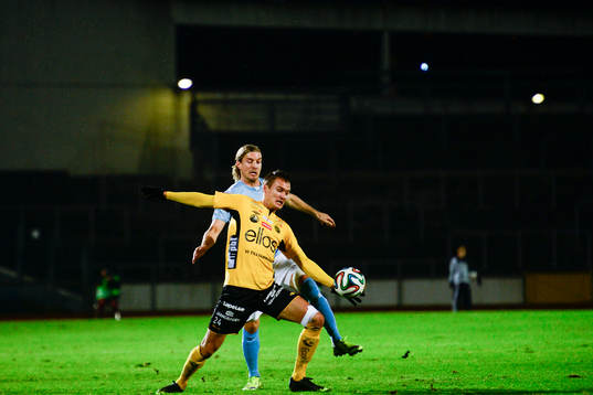 Malmö FFs Markus Halsti och Elfsborgs Viktor Prodell