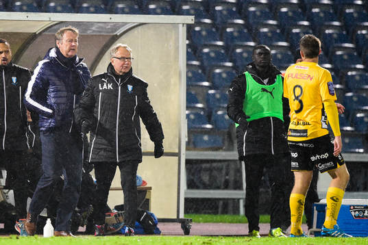Malmö FFs tränare Åge Hareide och läkare Pär