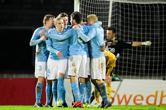 Malmö FFs spelare jublar