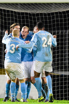 Malmö FFs spelare jublar
