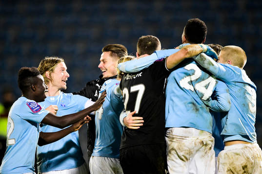 Malmö FFs Pa Konate, Markus Halsti och Markus Rosenberg