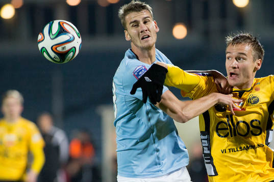 Malmö FFs Johan Hammar och Elfsborgs Viktor Prodell