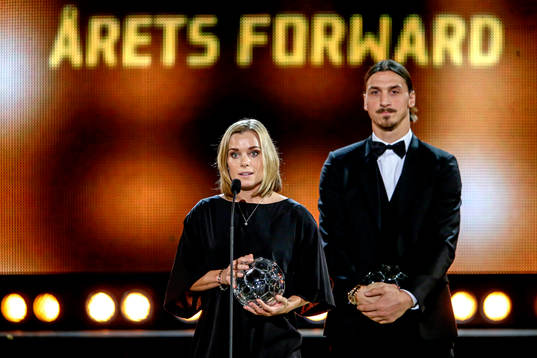 Årets forward, dam tilldelades Lotta Schelin, Lyon (Sara