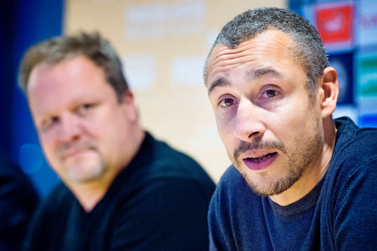 Helsingborgs Henrik Larsson och Roar Hansen