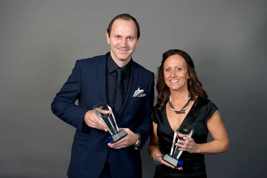 Årets domare Jonas Eriksson och Pernilla Larsson