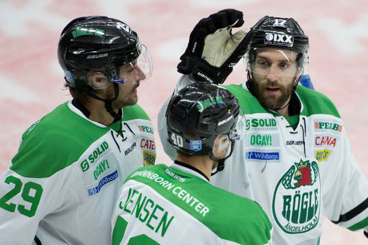 Rögles Ludvig Rensfeldt, Jesper Jensen och Taylor Matson