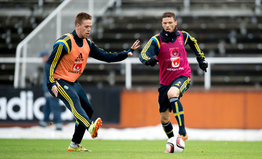 Sveriges Pontus Jansson och Marcus Berg