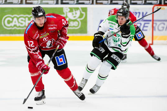 Vita Hästens Henrik Thegel och Rögles Jakob Lilja