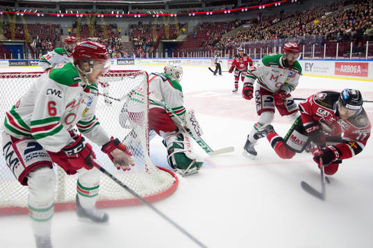Moras Anders Grönlund och Brett Palin och Malmö Redhawks