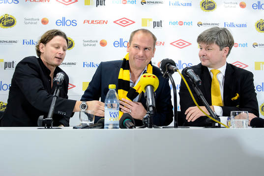 Elfsborgs sportchef Stefan Andreasson (v) och  ordförande