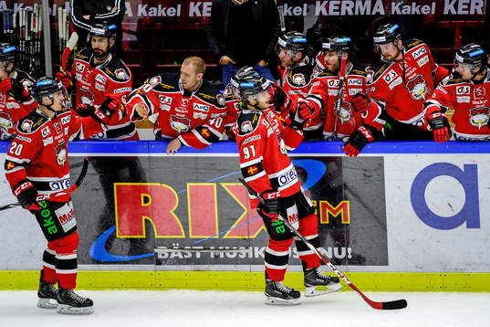 Malmö Redhawks Björn Svensson jublar