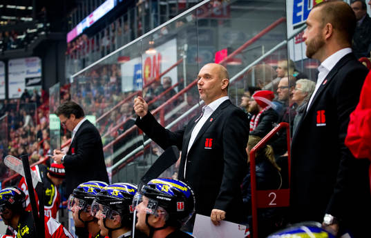 Örebros tränare Kent Johansson och Johan Tornberg,