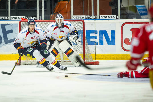 Djurgårdens målvakt Mikael Tellqvist och Andreas Englund