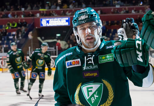 Färjestads Milan Gulas jublar