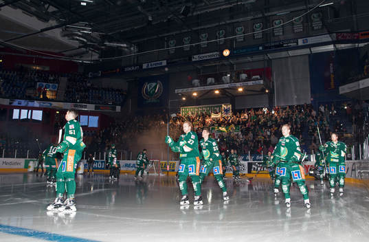 Färjestads spelare har just gjort entré