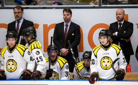 Brynäs assisterande tränare Ove Molin och tränare Tommy