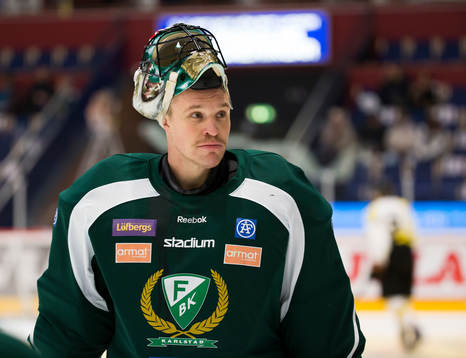 Färjestads målvakt Justin Pogge