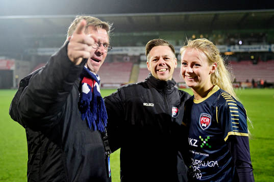 Rosengårds VD Klas Tjebbes, tränare Markus Tilly  och