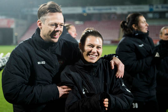 Rosengårds tränare Markus Tilly och Ramona Bachmann är
