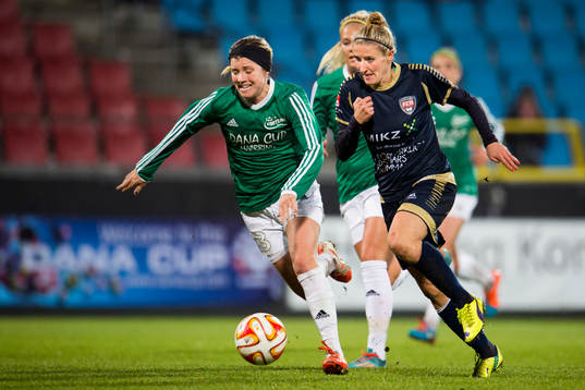 Rosengårds Anja Mittag och Fortuna Hjørrings Taryn