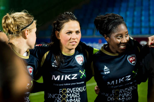 Rosengårds Sara Björk Gunnarsdottir och Anita Asante