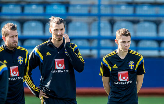 Sveriges målvakt Kristoffer Nordfeldt, Zlatan Ibrahimovic
