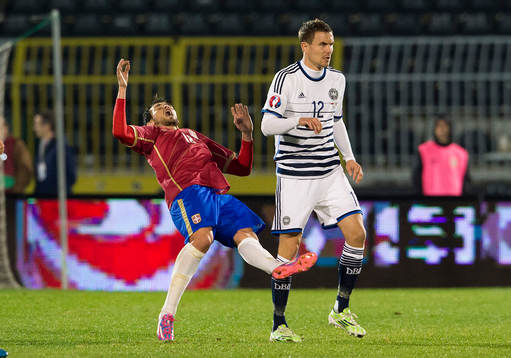 Fotboll, EM-Kval, Serbien - Danmark