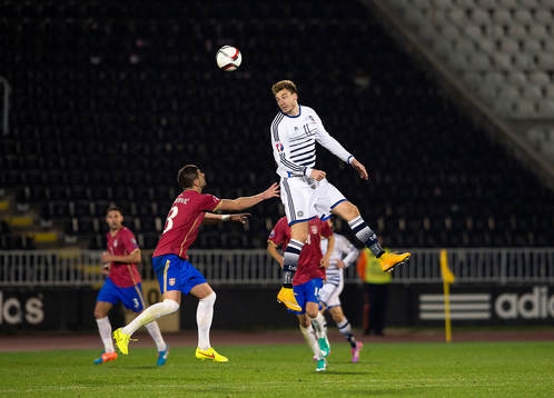 Fotboll, EM-Kval, Serbien - Danmark