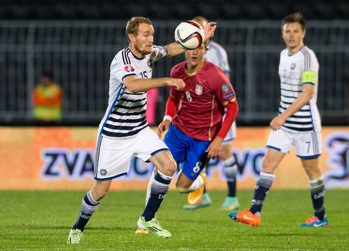 Fotboll, EM-Kval, Serbien - Danmark