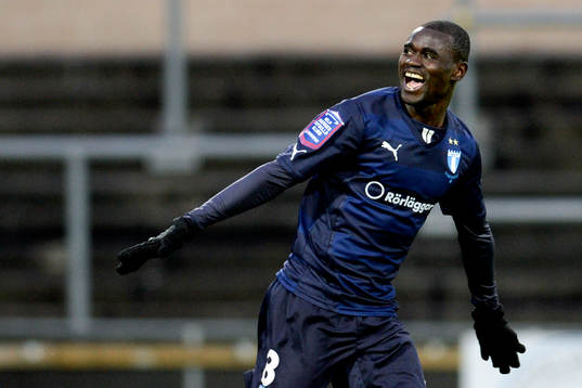 Malmö FFs Enock Kofi Adu jublar