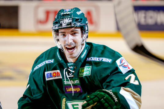 Färjestads Luciano Aquino jublar