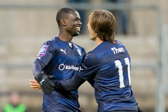 Malmö FFs Enock Kofi Adu jublar
