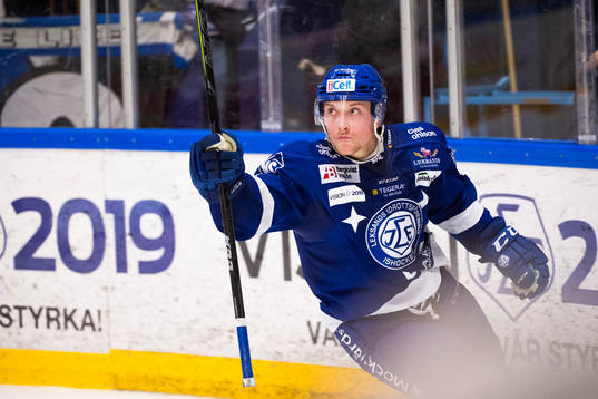 Leksands Linus Hultström jublar