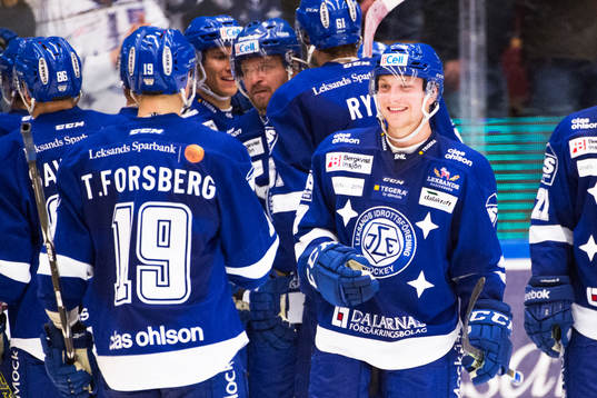 Leksands Linus Hultström jublar