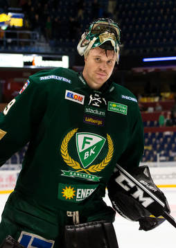 Färjestads målvakt Justin Pogge