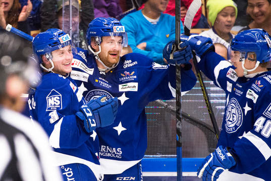 Leksands Linus Hultström, Mattias Ritola och Tomi Sallinen