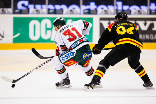 Frölundas Nicklas Lasu och Brynäs Oskar Lindblom