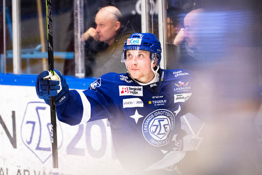 Leksands Linus Hultström jublar