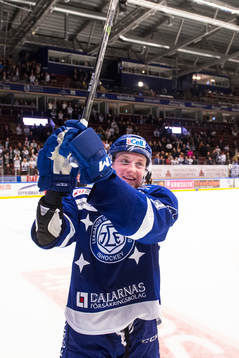 Leksands Linus Hultström jublar
