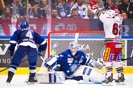 Modos Janos Hari jublar medan Leksands Robin Gartner och