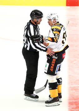 Skellefteås Martin Sevc diskuterar beslut om utvisning med